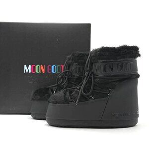 Moon Boot Icon Low Faux Fur Boots Women's 10-11.5 / EU 42-44 Black
